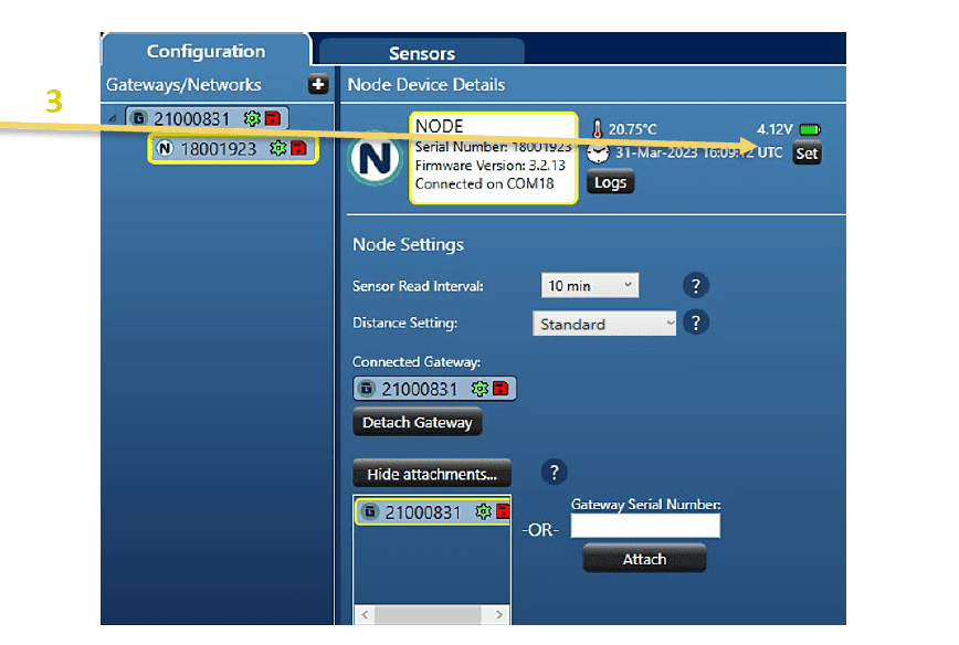 Synchronize date and time - Acclima
