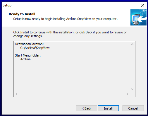 Ready to Install Screen
