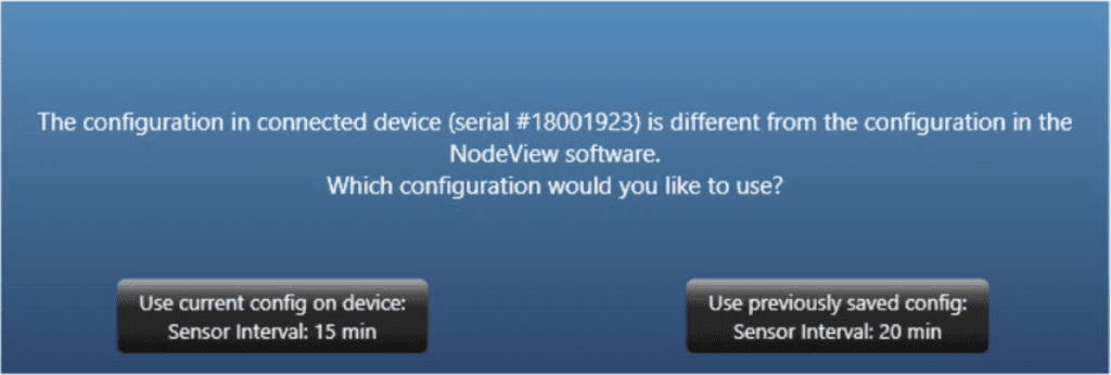 Configuration to a Connected Device - Acclima