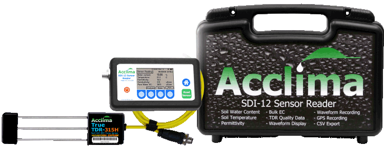 Acclima SDI-12 TDR Soil Moisture Sensor Reader Kit