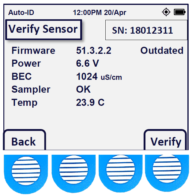 Verify Sensor - Outdated Warning