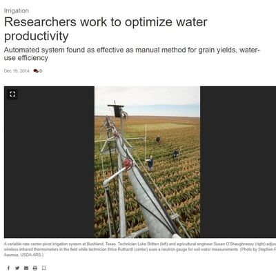 Researchers Work to Optimize Water Productivity