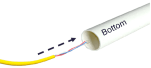 Routing Sensor Cables through the Base of the Mast - Acclima