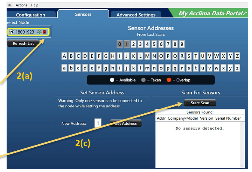 Sensor Addresses - Acclima